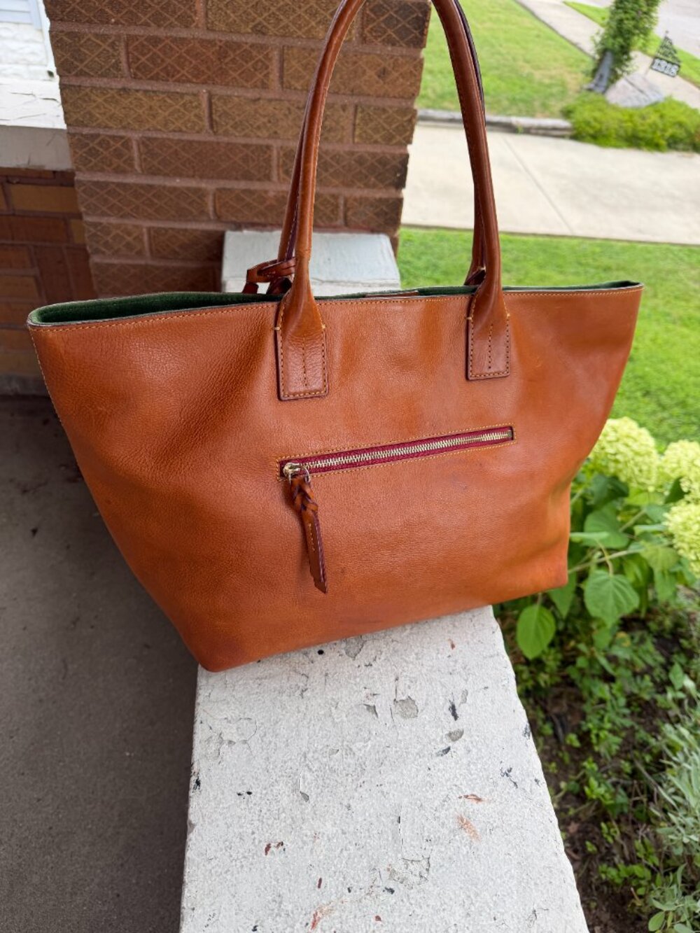 DOONEY & BOURKE Russel Florentine Italy Large Natural Tan Carryall Laptop Bag - Picture 3 of 14